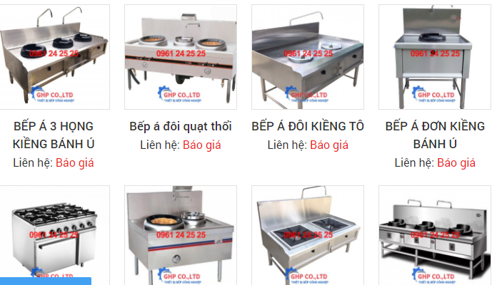 Bếp Á công nghiệp đảm bảo chất lượng tại Inox Gia Huy Phát